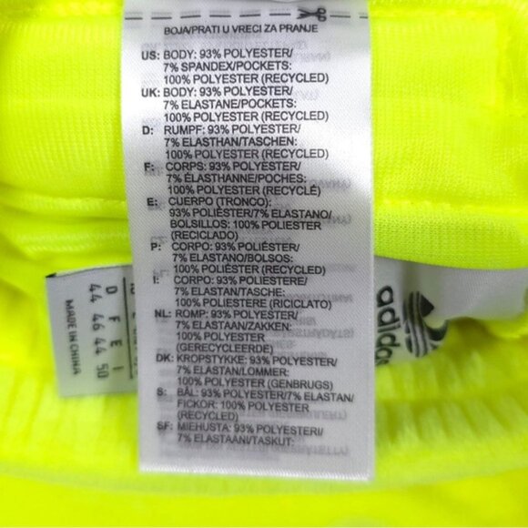 NWT ADIDAS JEREMY SCOTT LUXE‎ Velour Neon Mini Skirt Side Pockets Drawstring LG - Picture 14 of 15